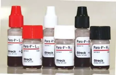 Streck Laboratories - 215403 Hematology Control Set Para 4® WBC, RBC, HGB, HCT and Platelet Values Low Level / Normal Level / High Level 3 X 1.5 mL