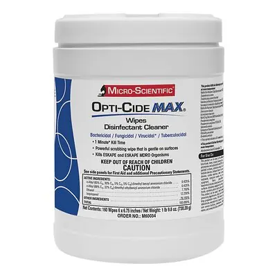 Micro Scientific Industries - M60034 Opti-Cide® Max Surface Disinfectant Cleaner Wipes