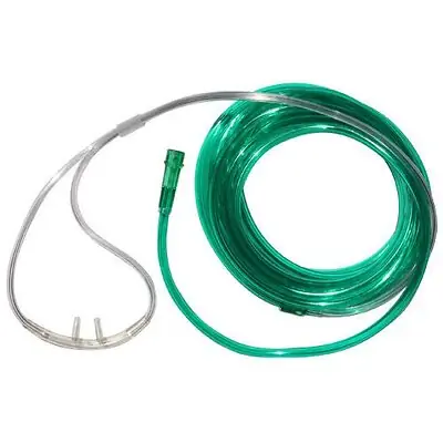 Sunset Healthcare - RES1115SHF ETCO2 Nasal Cannula Adult Curved Prongs 15 Foot Tubing High Flow Rate
