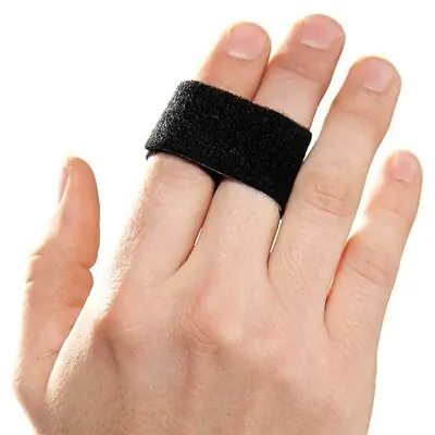 3 Point Products - P1005-5 Finger Wrap Splint 3pp® Buddy Loops® Adult One Size Fits Most Hook and Loop Strap Closure Finger Black