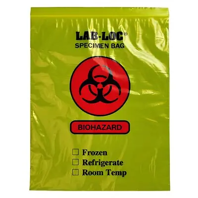 Elkay Plastics - LAB221215YE Lab-Loc® Specimen Transport Bag
