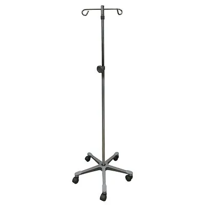 McKesson Brand - 16-11350 IV Stand Floor Stand 2 Hooks 5 Legs with Casters