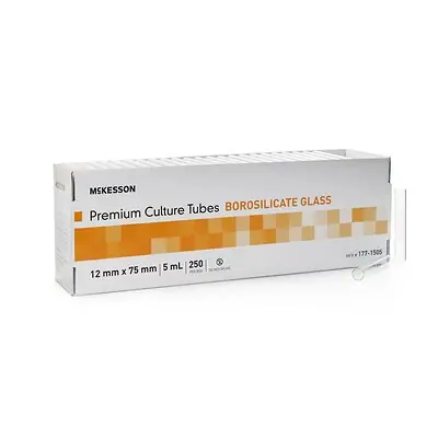 McKesson Brand - 177-1505 McKesson Round Bottom Glass Test Tube