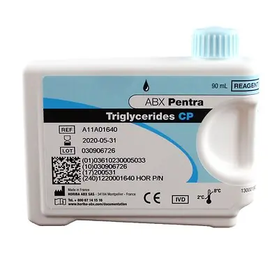 Horiba - 1220001640 General Chemistry Reagent ABX Pentra™ Triglycerides For ABX Pentra 400 Clinical Chemistry Analyzer 327 Tests
