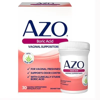 i-Health Inc - 787651760308 Dietary Supplement Boric Acid 600 mcg Strength Suppository 30 per Box
