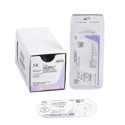 J & J Healthcare Systems - J497G Coated Vicryl™ Suture with PS-2 Needle