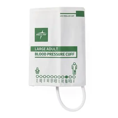 Medline - MDS9914HP Single Patient Use Blood Pressure Cuff Bariatric Contour 38 to 54 cm Leg Cloth Fabric Cuff Large Adult Cuff