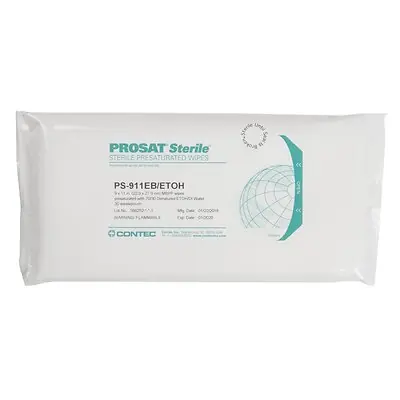 Contec Inc - PS-911EB/ETOH Prosat® Sterile™ Presaturated Wipes