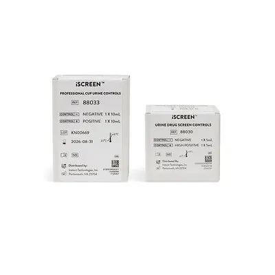 Abbott Rapid Dx North America LLC - 88006 Drugs of Abuse Urinalysis Control Set iScreen™ Cotinine Positive Level / Negative Level 2 X 5 mL