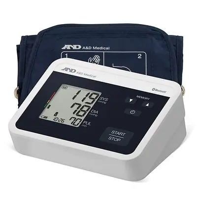 A&D Engineering - UA-770BLE Home Automatic Digital Blood Pressure Monitor AND Wide Cuff Arm Nylon Cuff 22 to 42 cm Desk Model