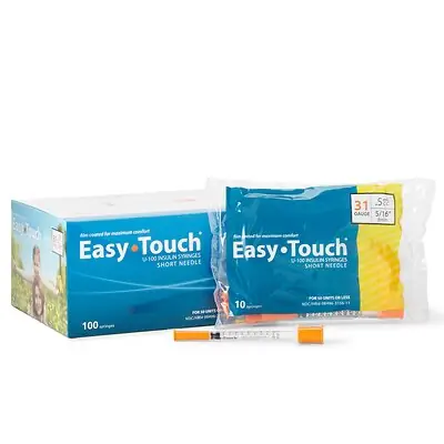 MHC Medical - 831565 EasyTouch™ 0.5 mL Insulin Syringe with Needle