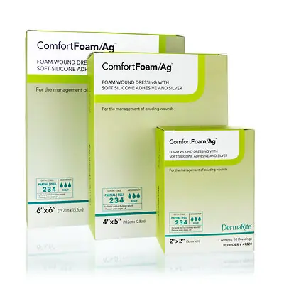 Sion Brands LLC - 49450 ComfortFoam/Ag™ Sterile Foam Dressing with Silver