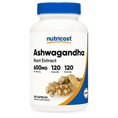 Nutricost - NTC147101 Dietary Supplement nutricost® Ashwagandha Root 600 mg Strength Capsule 120 Per Bottle