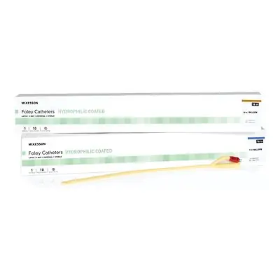 McKesson Brand - 16-LFOL3014 Foley Catheter McKesson 2-Way Standard Tip 30 cc Balloon 14 Fr. Hydrophilic Polymer Coated Latex