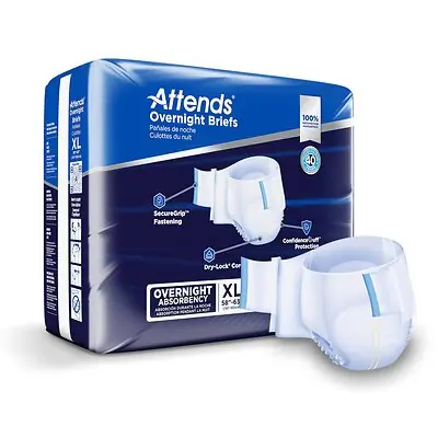 Attends Healthcare Products - DDEW40 Attends® Briefs with Overnight Protection