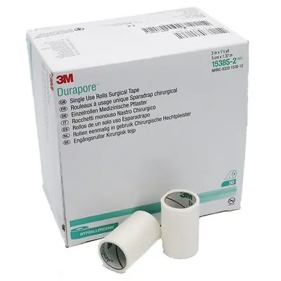 Solventum Corporation - 1538S-2 3M™ Durapore™ Silk-Like Cloth Medical Tape