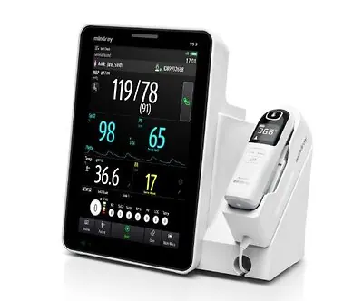 Mindray USA - 121-002199-00 Vital Signs Monitor Mindray VS9 Spot Check NIBP, Pulse Rate, Masimo SpO2, Exergen Temporal Temperature AC Power