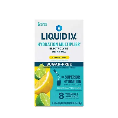 The LIV Group Inc - LVM-6032 Oral Electrolyte Solution Liquid I.V. Hydration Multiplier® Sugar Free Lemon Lime Flavor 0.45 oz.
