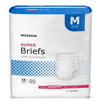McKesson Brand - BR30643 McKesson Super Moderate Absorbency Incontinence Briefs