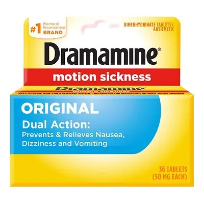 Medtech Laboratories - 83124800199 Dramamine® Motion Sickness Antiemetic Dual Action Tablets Original