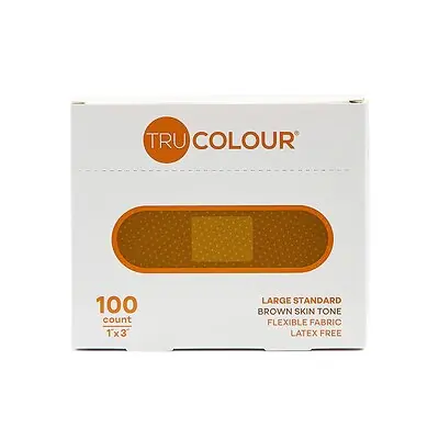Tru-Colour Products LLC - TCB-NLS100 Tru-Colour Skin Tone Shade Fabric Bandage Adhesive Strips – Brown
