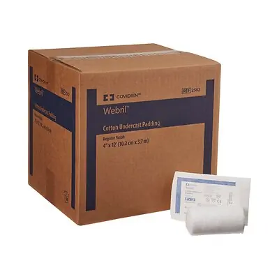 Cardinal - 2502 Webril™ White Cotton Undercast Cast Padding