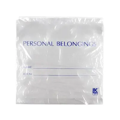 Elkay Plastics - PB20203DSC Patient Belongings Bag LK® 20 X 20 Inch LDPE Drawstring Closure Clear