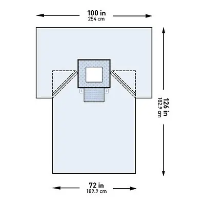 McKesson Brand - 183-I80-05122G-S McKesson Sterile Chest Drape