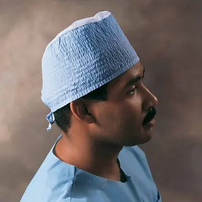 O&M Halyard Inc - 69520 Halyard Blue Ties Surgeon Cap