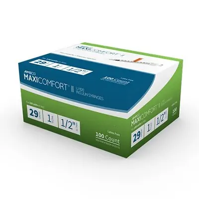 MHC Medical - 529 MaxiComfort® II Standard Insulin 1mL Syringe with Needle