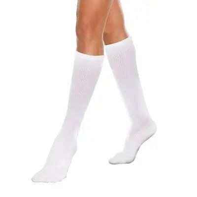 Alimed - 2970006194 Compression Socks Core-Spun by Therafirm® Knee High Small White Closed Toe