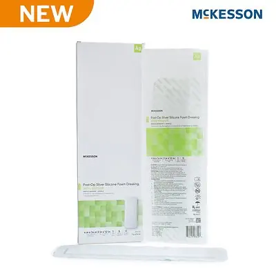 McKesson Brand - 16-49414 Silver Foam Post-Op Dressing McKesson Rectangle Sterile