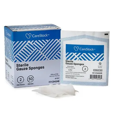 CareStock - CS4248 CareStock™ Sterile Gauze Sponge