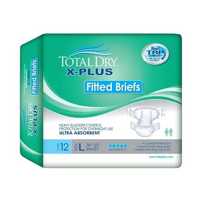 Secure Personal Care Products - SPC97034 Total Dry™ X-Plus Ultra Absorbent Incontinence Brief
