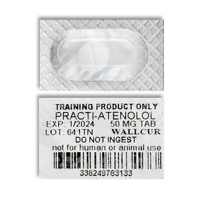Wallcur - 641TN Clinical Training Medication Practi-Atenolol™ Scored Tablet Blister Pack 50 mg per Dose