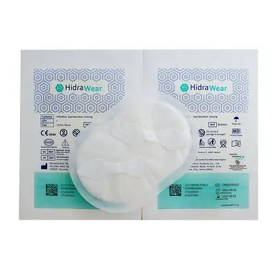 HidraMed Solutions - SP1002 Super Absorbent Dressing HidraWear Rectangle 5 X 8 Inch With Border Sterile