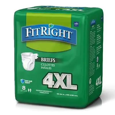 Medline - BARIBRIEF FitRight™ Plus Anti-Leak Guard Briefs