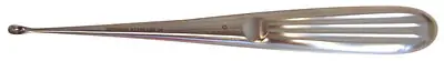 BR Surgical - BR32-47500 Bone Curette BR Surgical Spratt 6-1/2 Inch Length Hollow Handle with Grooves Size 0 Tip Straight Oval Cup Tip