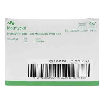 Molnlycke - 42361 Barrier® Laser Plume Surgical Mask type 2R