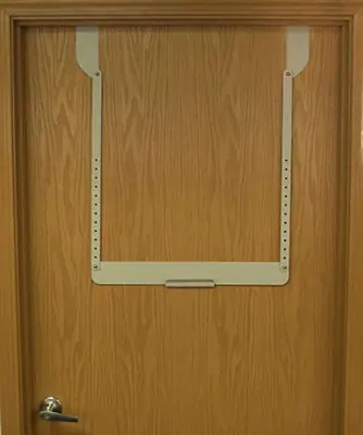 Bowman Manufacturing - MB-450 Door Hanger - Protective Apparel Dispenser Bowman® Door Mounted 1-Protective Apparel Dispenser Quartz 2-15/16 X 26-1/8 X 29-1/2 Inch Powder-Coated Steel