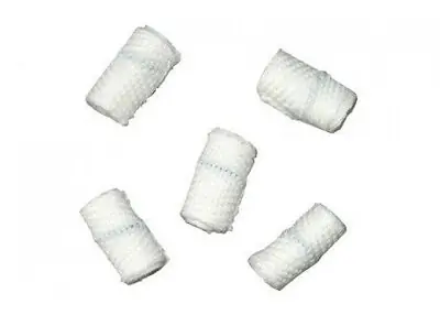 Dukal - 61401-P Surgical Peanut Sponge Dukal X-Ray Detectable Cotton Gauze 3/8 Inch Diameter 5 Count Count Holder Sterile