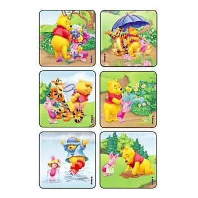 Medibadge - 2300P Sticker Kids Love Stickers® 90 per Pack Sunny time Pooh and Pals 2-1/2 X 2-1/2 Inch