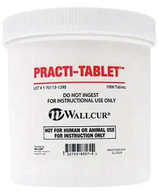 Wallcur - 673TB Clinical Training Medication Practi-Tablet™ Tablet Jar