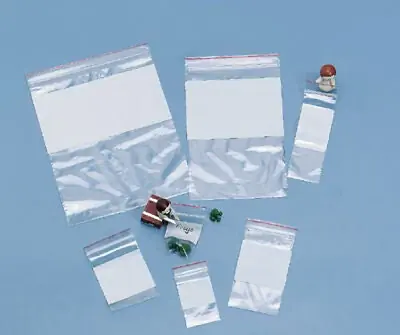 Health Care Logistics - 7547 Reclosable Bag Easy Write 5 X 8 Inch Plastic Clear / White Block Zipper Closure