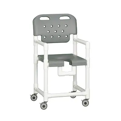 IPU - ELT817G Shower Chair Elite Fixed Arms PVC Frame With Backrest 21 Inch Seat Width 325 lbs. Weight Capacity
