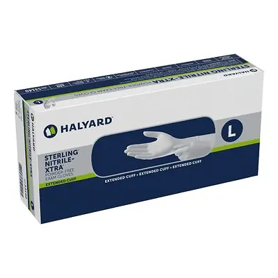 O&M Halyard Inc - 53140 Sterling-Xtra® Nitrile Extended Cuff Length Exam Glove