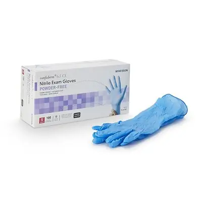 McKesson Brand - 14-674C McKesson Confiderm® 6.5CX Nitrile Extended Cuff Length Exam Glove