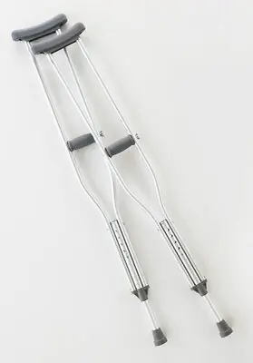 Cardinal - CA901YTH Underarm Crutches Youth 4 Foot 6 Inch to 5 Foot 2 Inch User Height Aluminum Frame 300 lbs. Weight Capacity