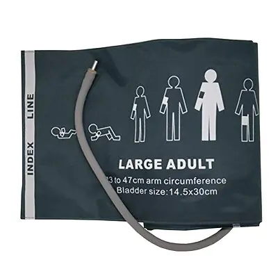 EdanUSA & MDPro - U1869S-01-C12 Reusable Blood Pressure Cuff 33 to 47 cm Arm Nylon Cuff Large Adult Cuff