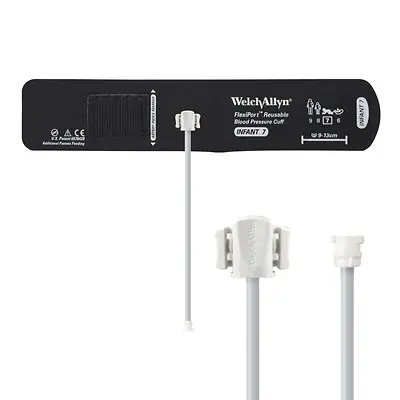 Welch Allyn - REUSE-07-1MQ Reusable Blood Pressure Cuff FlexiPort® 9 to 13 cm Arm Nylon Cuff Infant Cuff